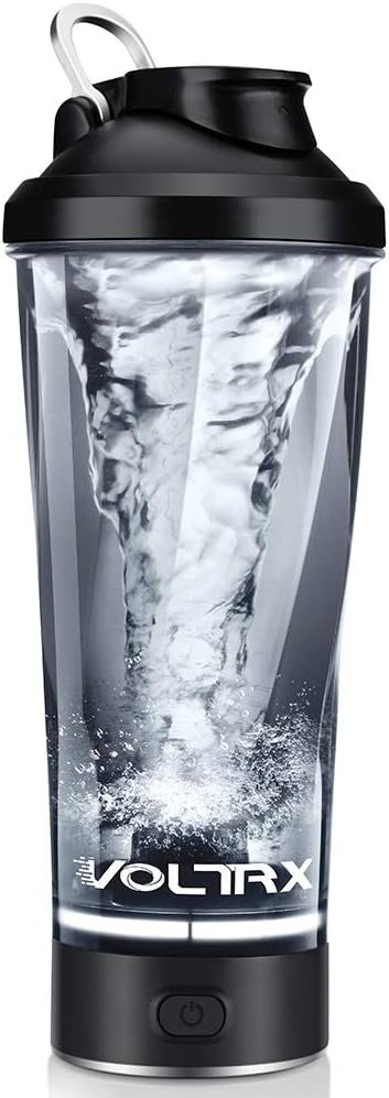 VOLTRX Premium Electric Protein Shaker Bottle, Made with Tritan – BPA Free – 24 oz Vortex Portable Mixer Cup/USB Rechargeable Shaker Cups for Protein Shakes