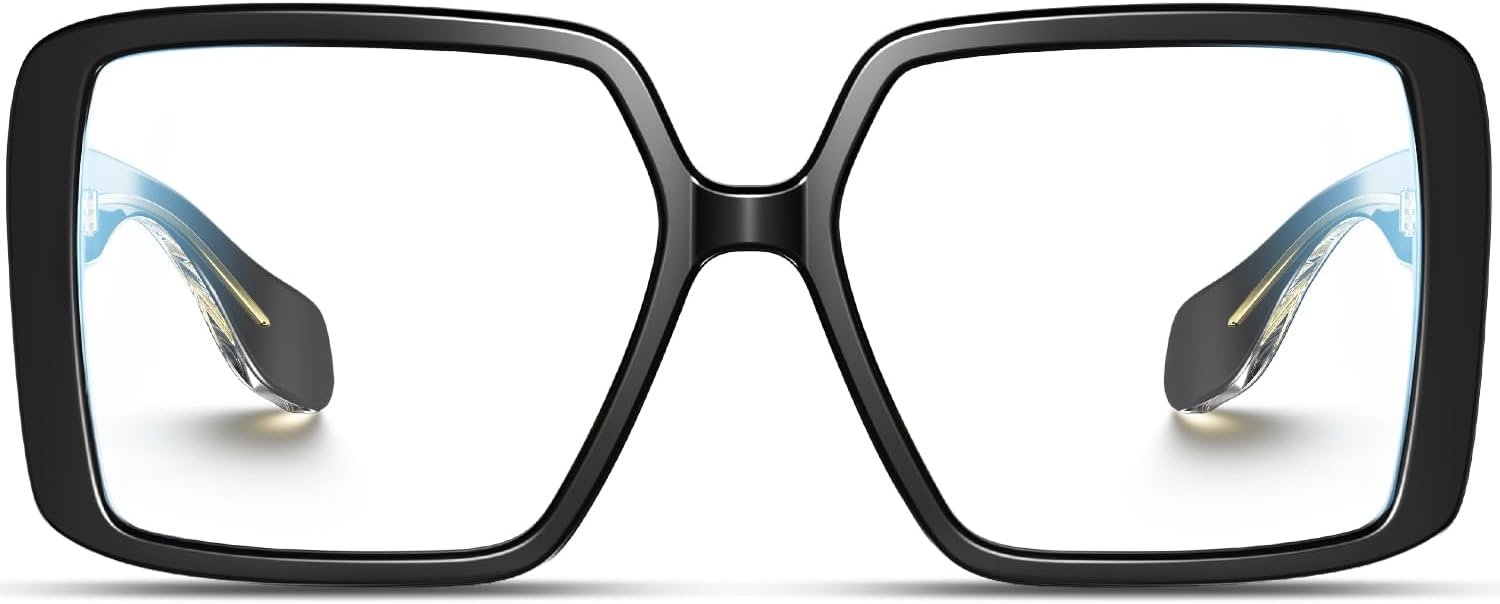 VISOONE Oversized TR90 Blue Light Blocking Glasses Fashion Accessories Non Prescription for Women Harvard