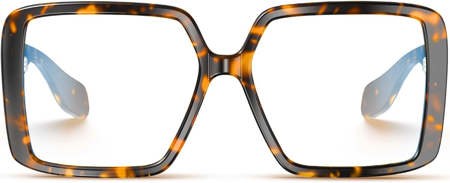 VISOONE Oversized TR90 Blue Light Blocking Glasses Fashion Accessories Non Prescription for Women Harvard