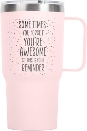 KLUBI Cute Pink Birthday Gifts for Women – Sometimes You Forget Your Awesome Gifts for Women Mothers Day Gifts for Her Gifts for Coworkers College Girl Gift Ideas Boss Day Gifts Mothers Day Mugs