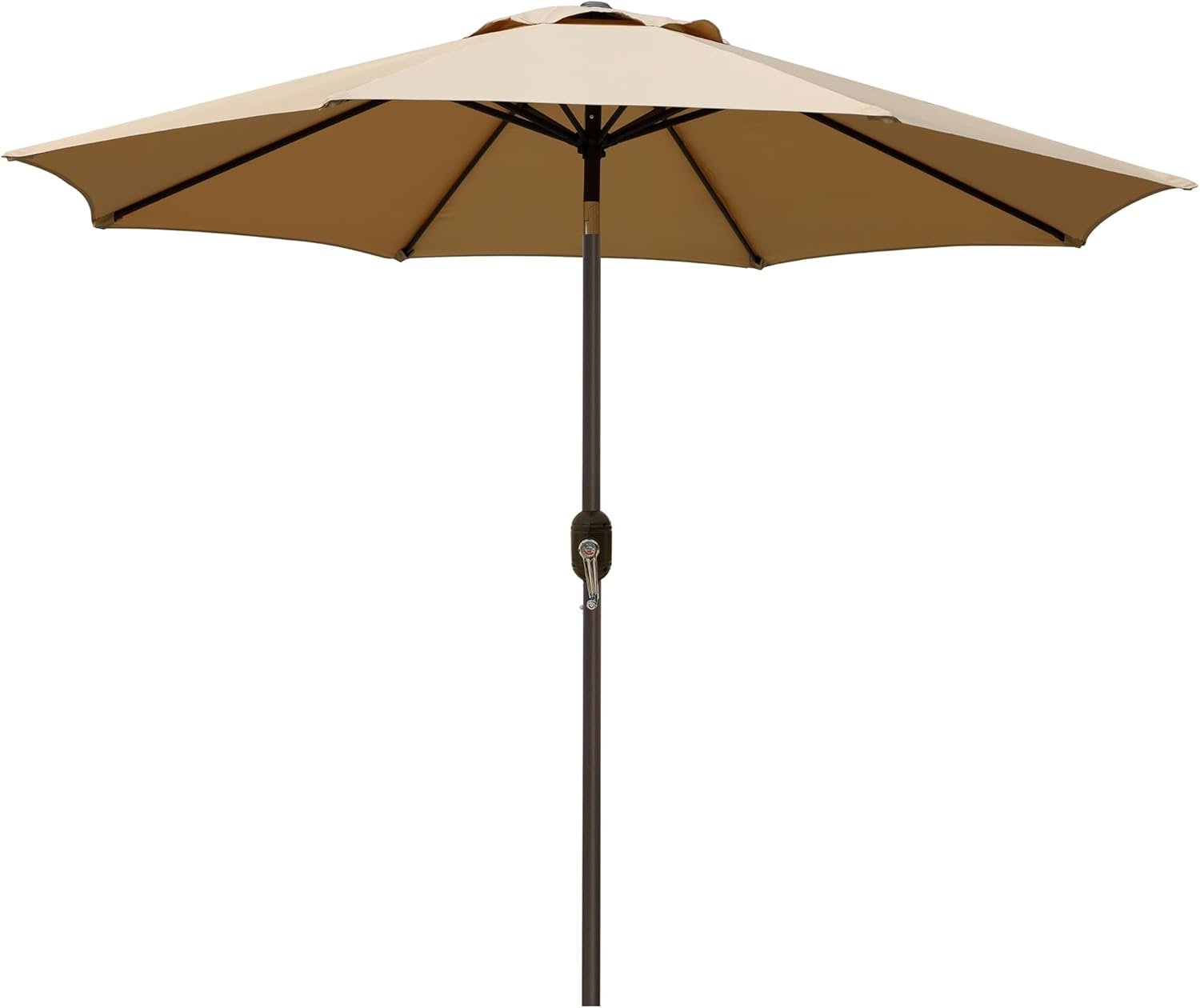 Blissun 9′ Outdoor Patio Umbrella, Outdoor Table Umbrella, Yard Umbrella, Market Umbrella with 8 Sturdy Ribs, Push Button Tilt and Crank