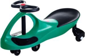 Wiggle Car Ride On Toy – No Batteries, Gears or Pedals – Twist, Swivel, Go – Outdoor Ride Ons for Kids 3 Years and Up by Lil’ Rider (Green)