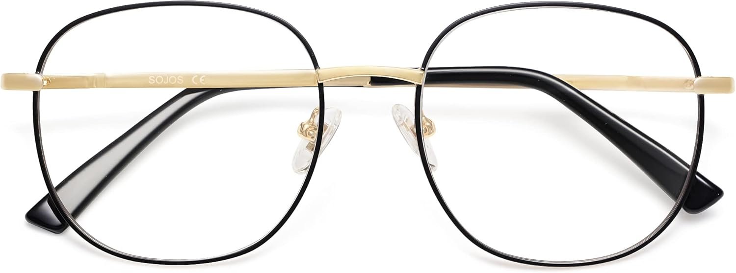 SOJOS Classic Square Blue Light Blocking Glasses for Women Men Stylish Computer Glasses SJ1137