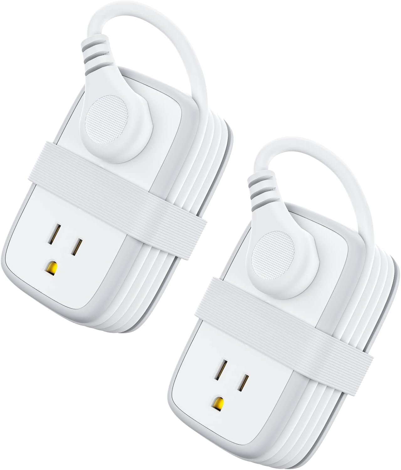 2 Pack Power Strip with USB C Ports, 4 Outlets 3 USB(1 USB-C), NTONPOWER Small Power Strip with 4ft Short Extension Cord Flat Plug, Compact Power Strip for Travel Hotel Cruise Essentials, White