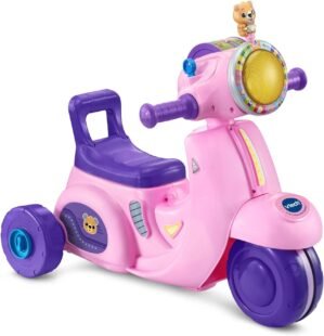 VTech 2-in-1 Map and Go Scooter for Toddlers, Pink