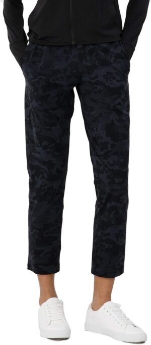 AJISAI Petite/Regular Women’s 7/8 Joggers Travel Pants with Pockets Lounge Casual Stretch Workout Pants