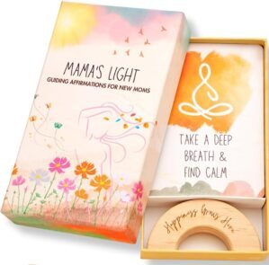 New Mom Affirmation Cards with Stand, Pack of 30, Postpartum Gifts for New Mom Self Care, Mama Gift for Women after Birth