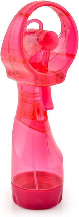 O2COOL Deluxe Handheld Battery Powered Water Misting Fan (Raspberry)