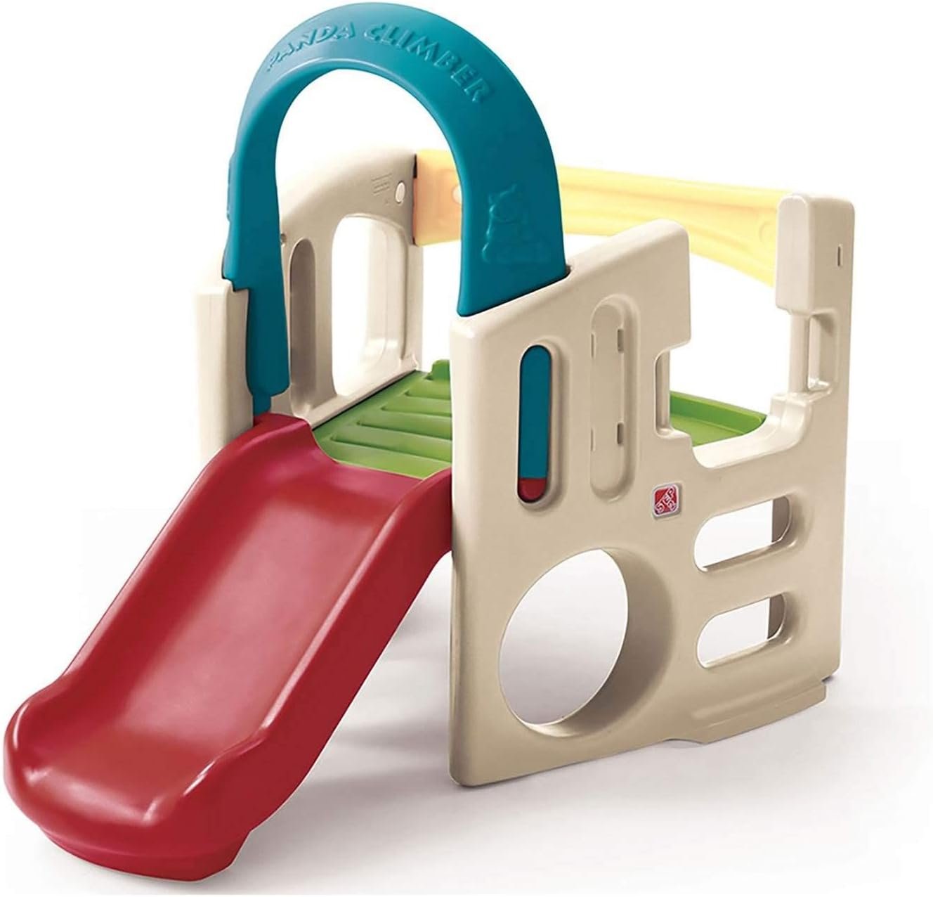 Step2 Panda Climber | Outdoor Toddler Activity Playset, Tan/Red/Yellow/Blue