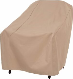 Modern Leisure Basics Patio Chair Cover – Weather-Resistant Fabric – Furniture Protection Perfect for Patio, Deck, and Porch – 33″ L x 34″ W x 31″ H – Khaki