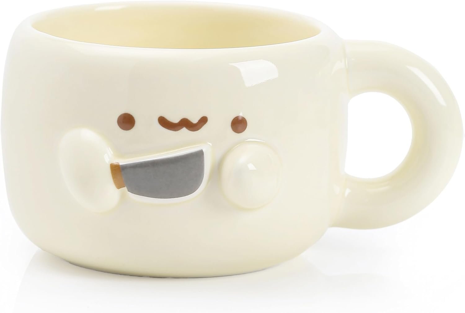 Cute funny Coffee Mugs Anime Mug For Women, 10 oz Unique Kawaii Ceramic Coffee Tea Cups, Office Gift For Coworker (Knife)