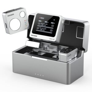 Neewer CM31 Wireless Lavalier Microphone with 8GB Storage 820ft Range 48KHz 24Bit Noise Cancelling Compatible with iPhone iPad Android PC Camera YouTube/TikTok Stream Podcast Interview