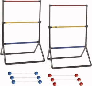 Franklin Sports Ladder Ball Set — Includes 2 Ladder Ball Targets with Weighted Bases and 6 Bolas — Ladder Golf Toss Outdoor Game For Beach or Backyard Fun — Professional, American, and Family Set Options