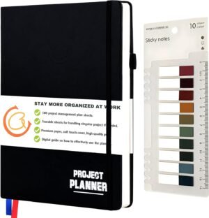 Project Planner: Management Notebooks Organizer & Work Log Book Tracker With Checklist Brainstorming for Entrepreneurs, Managers & Small Business Owners