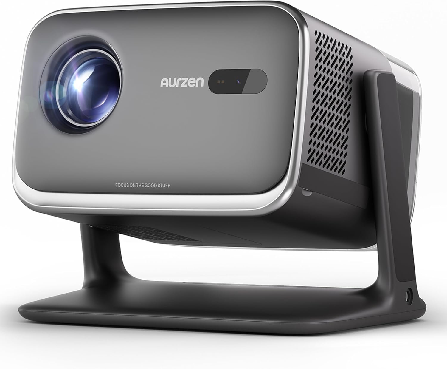 BOOM mini Google TV Smart Projector with WiFi and Bluetooth, 4K Supported Outdoor & Home Movie Projector with 20W Speakers DoIby Audio, Real-Time Focus & Keystone, 500 ANSI Lumens, Black