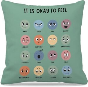 Nogrit Counseling Office Must Haves Green Pillow Cover, Calming Corner, Mental Health Pillowcase Decor for Home Kids,Mental Health Counselor Gifts, Calming Corner Pillow Covers 24×24