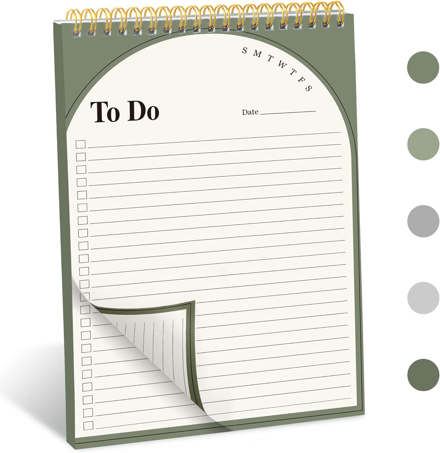 To Do List Notepad – 120 Pages Daily Planner Notepad Double Side Use To Do List Notebook Planner, 6.5″ X 9.8″ Task Planner Organizer with Checklist for Productivity Aesthetic Green