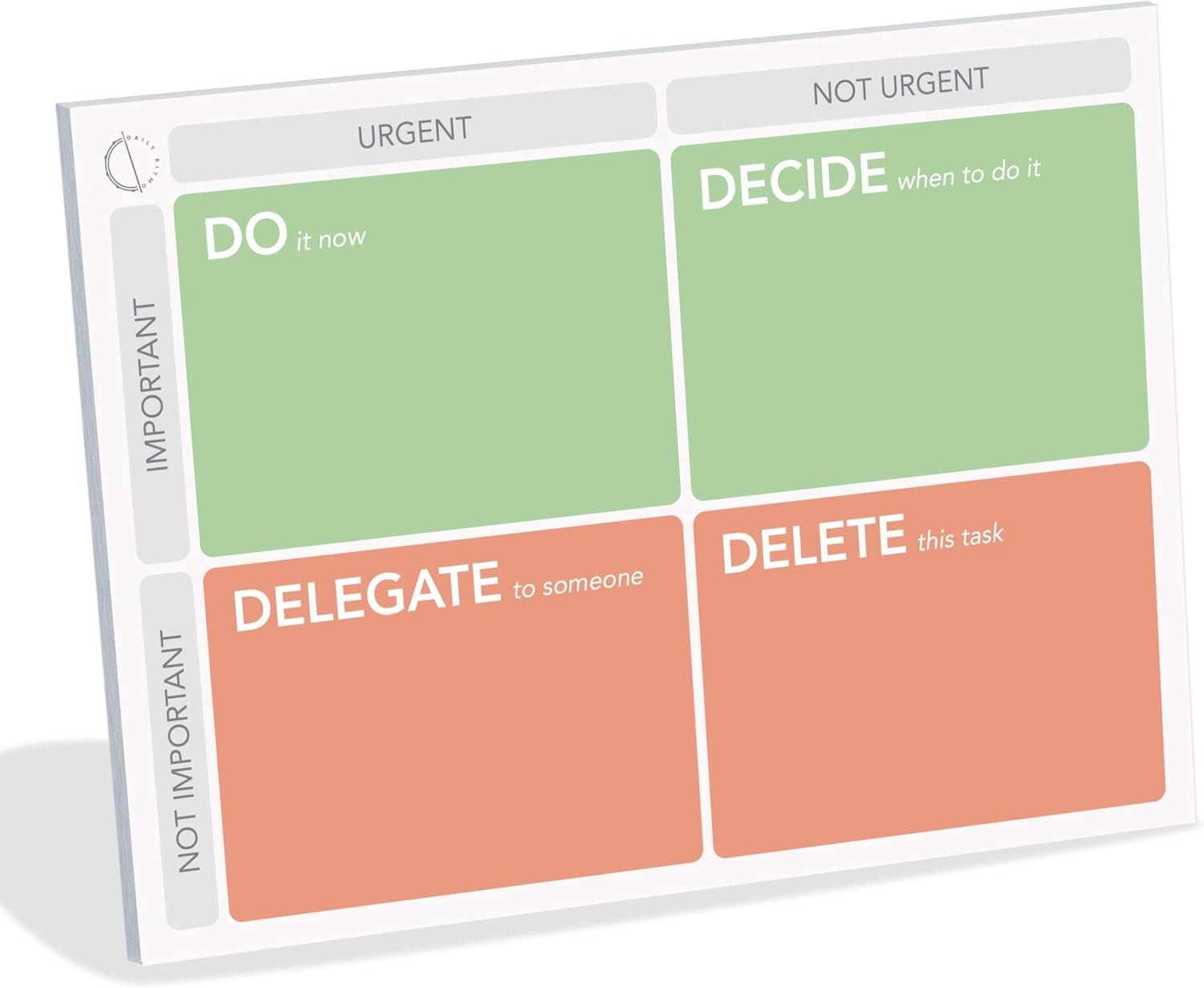 Large Eisenhower Matrix Sticky Notes, 50 pages, 8×6” by DAILY RITMO