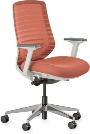 Branch Ergonomic Chair – A Versatile Desk Chair with Adjustable Lumbar Support, Breathable Mesh Backrest, and Smooth Wheels – Experience Optimal Comfort and Support – Poppy