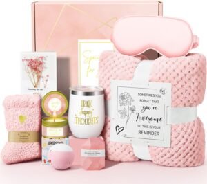 Happy Birthday Gifts for Women Mom Her Friend Sister Wife Grandma, Self Care Gifts Get Well Gifts Unique Relaxing Spa Gift Basket Set, Mothers Day Gifts for Mom Wife Grandma Daughter Friends Sister