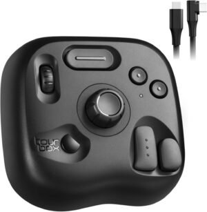 TourBox Lite – Editing Keyboard Compact, Artists Go-to Drawing Macro Keypad, Works with Clip Studio Paint & More, Creative Console Controller with Custom Software, Streamline All Workflows – Wired