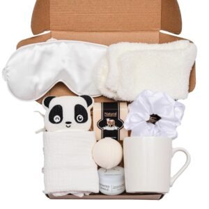 New Mom Gifts, 8PCS New Mom Care Package, Gift for Expecting Mother, First Time Mothers Day Gift for New Mom, Pregnancy Gift Basket Essentials, Pregnancy Gifts for Women