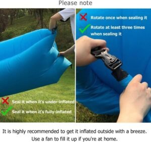 CCDXD Air Sofa, Inflatable Lounger Inflatable Couch for Travelling, Outdoor, Camping, Hiking, Beach Parties, Picnic, Backyard, Lakeside, air Hammock Inflatable Lounger for Adults (Green)