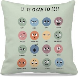 Nogrit Counseling Office Must Haves Pillow Cover, Calming Corner, Mental Health Pillowcase Decor for Home Kids,Mental Health Counselor Gifts, Calming Corner Pillow Covers 24×24 Green