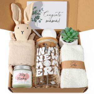 New Mom Gifts, Baby Shower Gifts for Expecting Mommy to Be, New Mom Care Package After Birth, Post Partum Essentials Self Care Package for Women, First Time Pregnancy Birthday Christmas Gifts