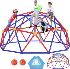 Zupapa 10FT Climbing Dome, Experience Ultimate Fun with The 2025 Upgraded Decagonal Geo Dome Climber – Supports 1000LBS Outdoor Playset and Easy Assembly Play Equipment for Kids (Purple, 10FT)