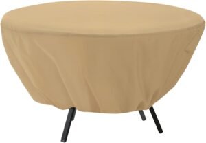 Classic Accessories Terrazzo Water-Resistant 50 Inch Round Patio Table Cover, Outdoor Table Cover