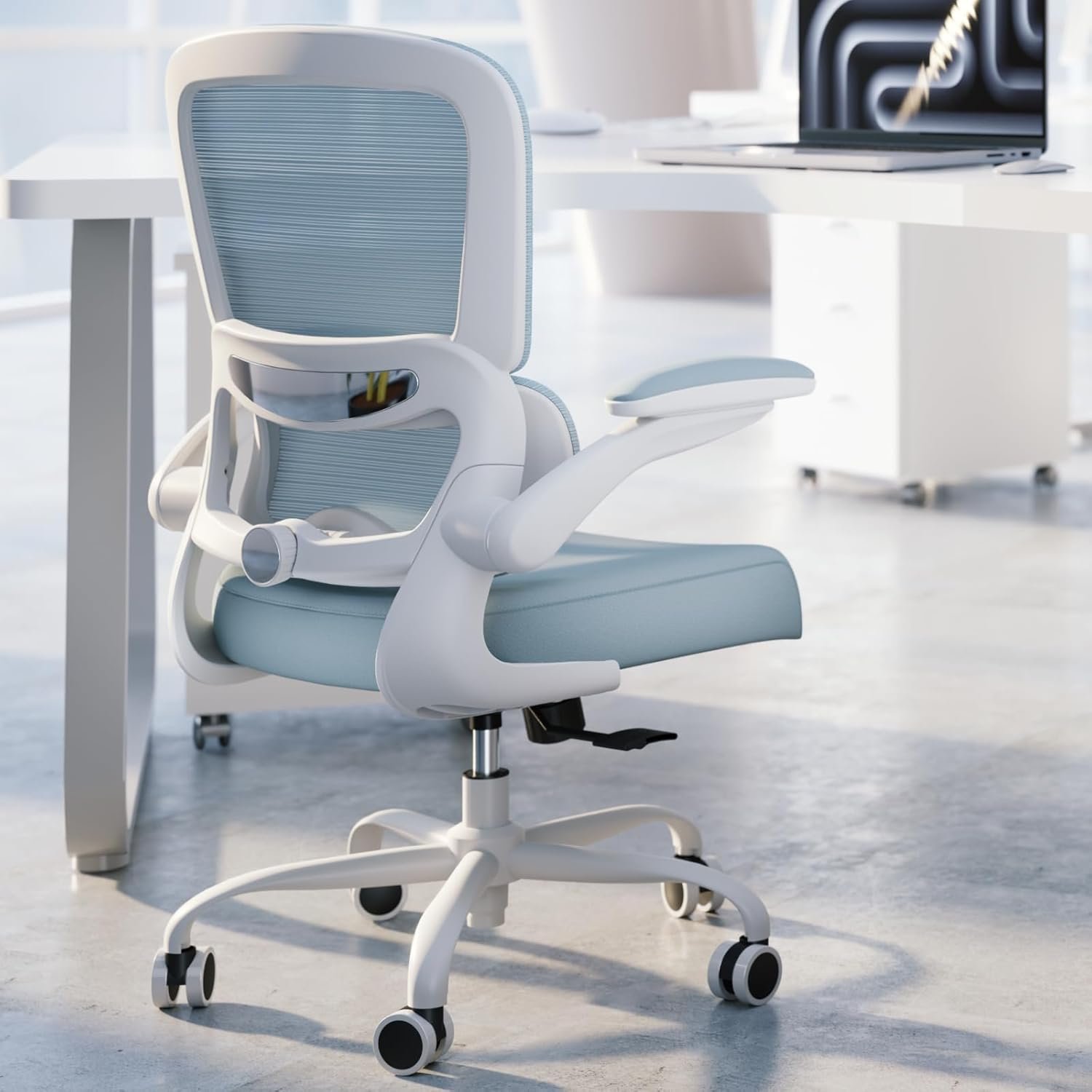 Office Chair – Ergonomic Desk Chair with Adjustable Lumbar Support, Mesh Computer Chair, Executive Chair for Home Office Comfortable Lumbar Support(Blue)