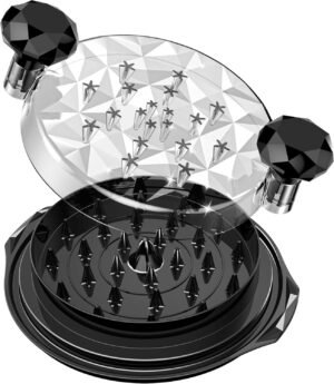 Chicken Shredder with Brush 10” Pro Chicken Shredder Tool Twist Large Stable Anti-Slip BPA Free Meat Shredder Tool Twist Ergonomic Handle Meat Grinder Dishwasher-safe Transparent Lid Black