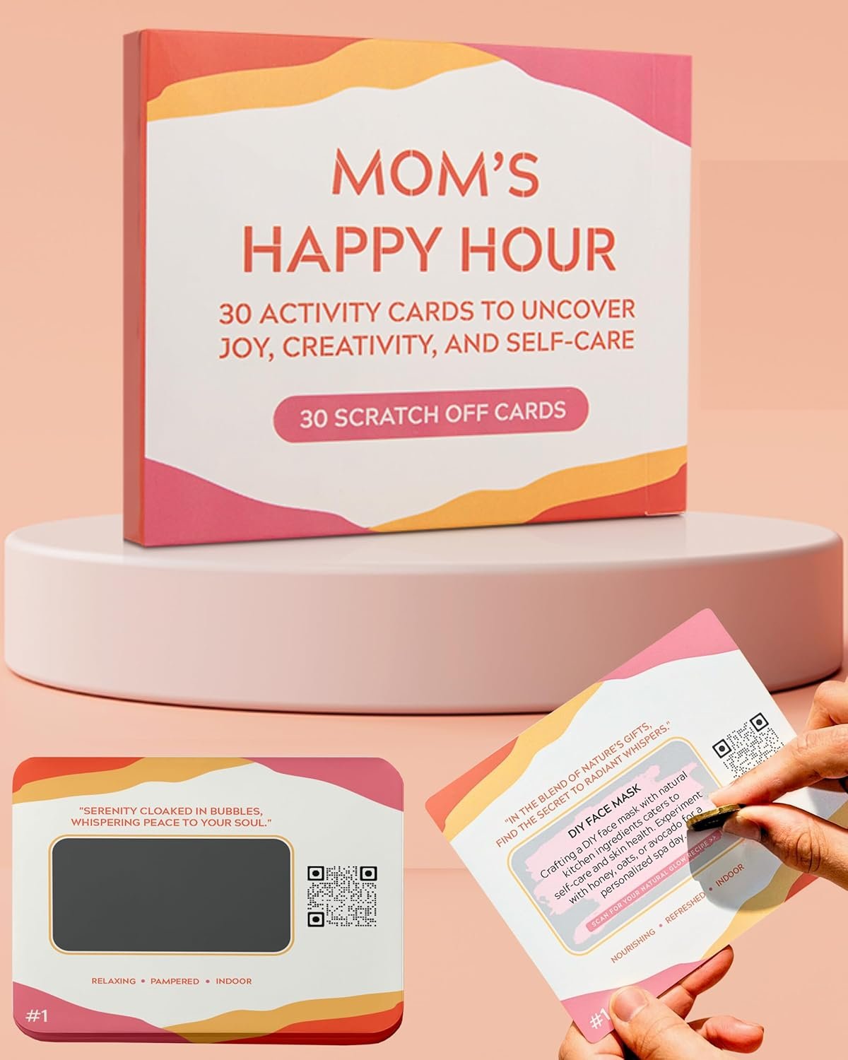 Mom Gifts for Mothers Day – 30 Scratch-Off Cards with Fun & Exciting Self Care Activities for Moms | Cute Present Idea for New Mom, Busy Mothers, Coworker, Friend, Mother’s Day, Birthday, Baby Shower