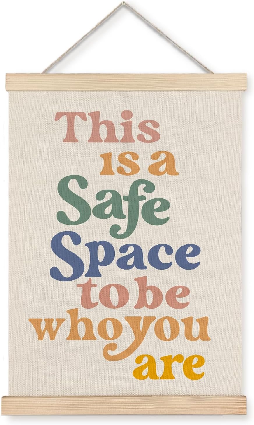 Supwhd Safe Space Sign, Therapy Office Decor, Calming Safe Space Decor for Therapy Office Counselor Office Classroom Bedroom Calm Down Corner,Mental Health Wall Decor 12×16