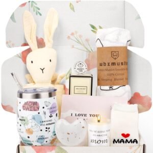 New Mom Gifts – 9PCS New Mom Care Package After Baby, Baby Gifts for Girls, First Time Mom Essentials, New Mom Gifts for Women After Birth, Pregnancy Gifts for Women and Baby