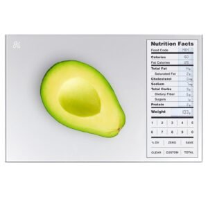 Nutrition Scale by Greater Goods with Food Grade Glass, Perfect for Calorie Counting, Meal Prep, and Weight Loss (Pearl Gray)