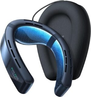 TORRAS 2025 Upgraded COOLiFY Cyber Neck Fan Air Conditioner | Wearable Neck Fan Rechargeable with 6000mAh Battery & 3D Immersive Cooling Tech, Portable Neck Fans that Blow Cold Air for Outdoor/Indoor