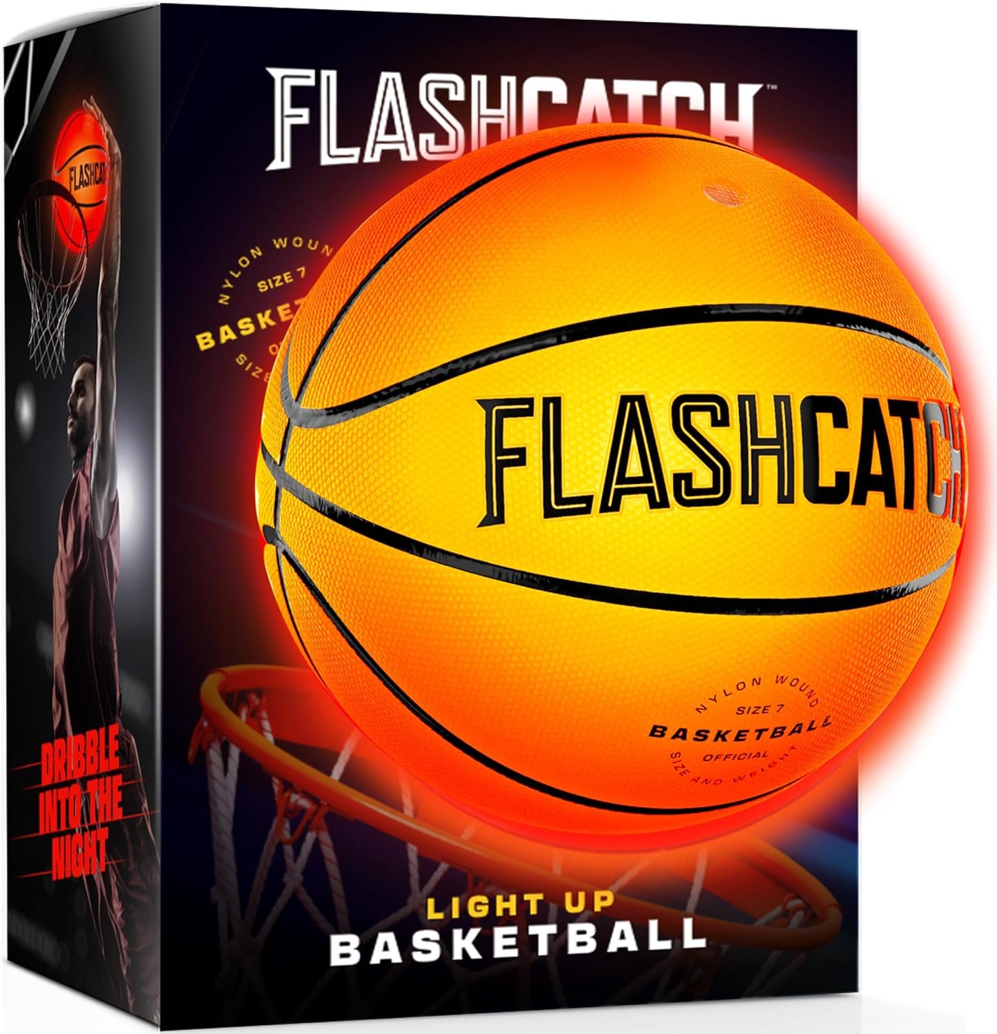 Light Up Basketball – Glow in the Dark – Sports Gear Accessories Gifts for Boys 8-15+ Year Old – Kids, Teens Gift Birthday Ideas – Cool Teen Boy Toys Ages 8 9 10 11 12 13 14 15 Age Outdoor Teenage