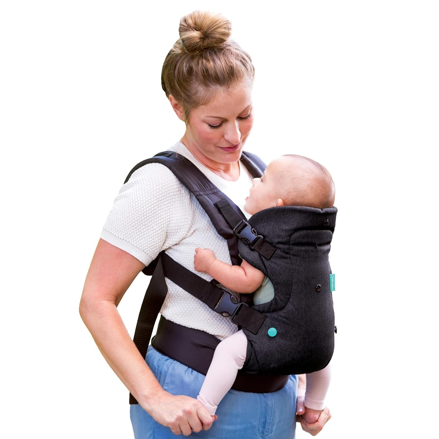 Infantino Flip Advanced 4-in-1 Baby Carrier – Ergonomic, Convertible, Face-in and Face-Out Front and Back Baby Carrier for Newborn to Toddler 8-32 lbs, Black