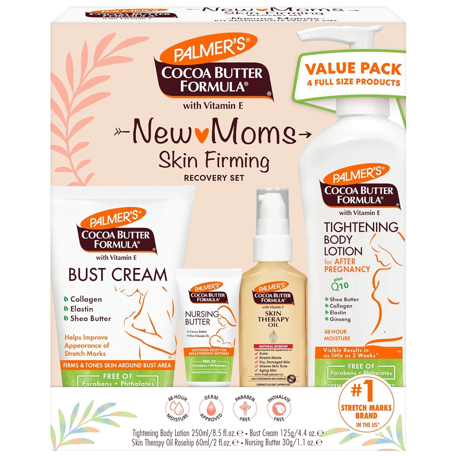 Palmer’s Cocoa Butter Formula New Moms Skin Recovery Set (Set of 4)