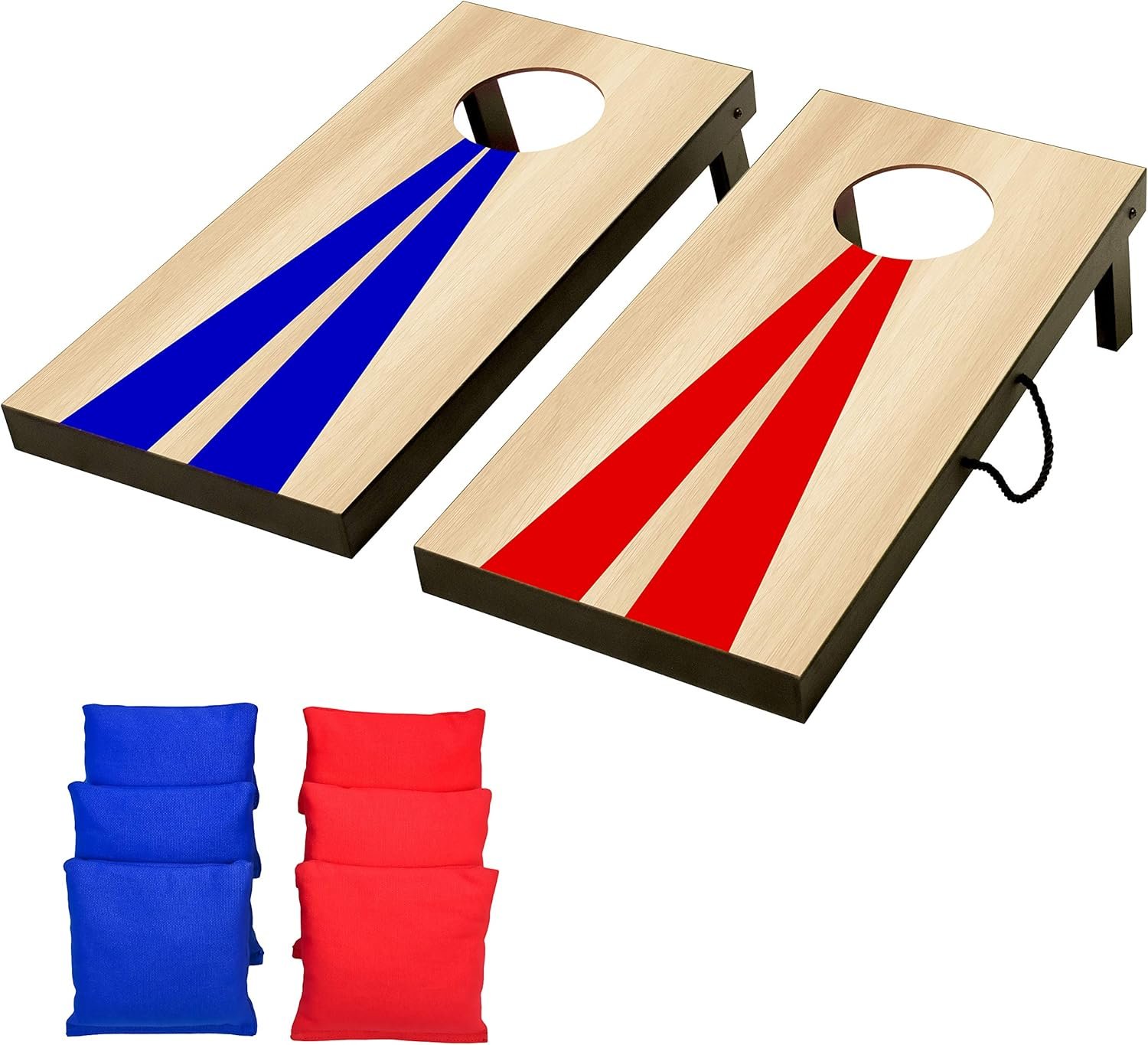 GoSports 2 ft x1 ft Portable Size Cornhole – Choose Classic or Wood Designs – Game Set with 6 Bean Bags – Great for Indoor & Outdoor Play
