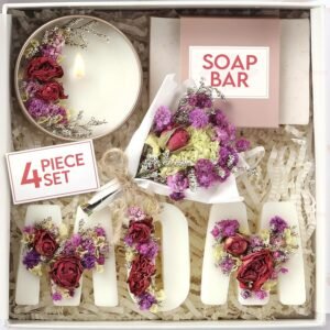 Mother’s Day Gift Basket – Birthday Gifts for Mom, New Mom Care Basket, Self Care Spa Set, Birthday Gifts for Women Candle Set and for Pregnant Women – Dutch Flower Fields Inspired