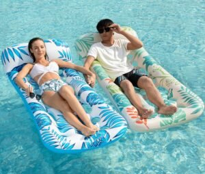 Jasonwell Inflatable Pool Float Lounge – 2 Pack Floaties Rafts for Adults Floating Lounger Sun Tanning Floats Cool Water Floaty Swimming Lake Beach Party Toys