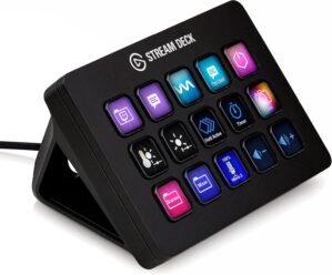 Elgato Stream Deck MK.2 – Studio Controller, 15 macro keys, trigger actions in apps and software like OBS, Twitch, ​YouTube and more, works with Mac and PC