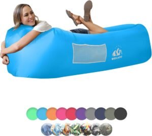 WEKAPO Inflatable Lounger Air Sofa Hammock-Portable,Water Proof& Anti-Air Leaking Design-Ideal Couch for Backyard Beach Traveling Camping Picnics & Music Festivals