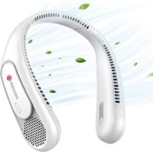 Neck Fan, Hands Free Bladeless Neck Fans Portable Rechargeable, 6000 mAh Battery Operated Wearable Personal Fan, Cooling Neck Fan, 3 Speeds, USB Fan Gifts for Men, Women, Travel, Outdoor