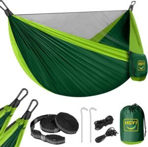 Camping Hammock Mosquito Net,Double & Single Portable Hammocks Hammocks with 2 Tree Straps,Hammock Tent for Travel Camping,Camping Accessories for Indoor Outdoor Hiking Backpacking Backyard Beach