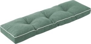 Bench Cushions for Outdoor Furniture, 42 x 16 Inch Outdoor Bench Cushion, Patio Bench Cushion with Durable Ties, Long Patio Seat Cushions for Garden, Indoor, Kitchen&Dining, Green