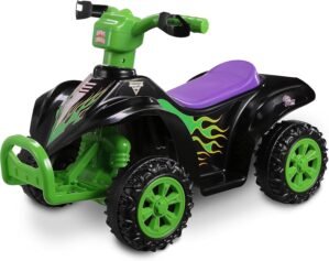 Monster Jam 6V ATV Quad for Kids – Powerful and Safe Ride-On Toy with Rechargeable Battery – Forward and Reverse Driving – Max Weight Capacity of 55 LBS – Ages 2-3 Years